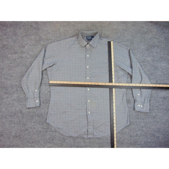 Polo Ralph Lauren Shirt Mens 16x32/33 Regent Classic Fit Gray Plaid - Picture 7 of 9